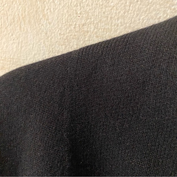 Vila Milano large black long open front peplum hem cardigan - Picture 9 of 10